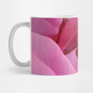 Beautiful Pink Leaves Pattern Mug